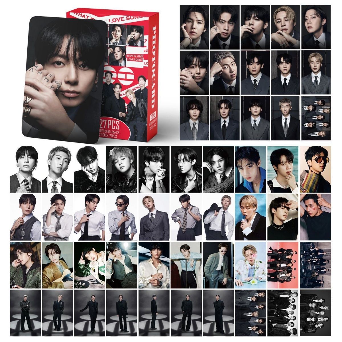 FOTOKARTEN BTS ARIRANG 127 STÜCK (55 Karten + 72 Sticker)