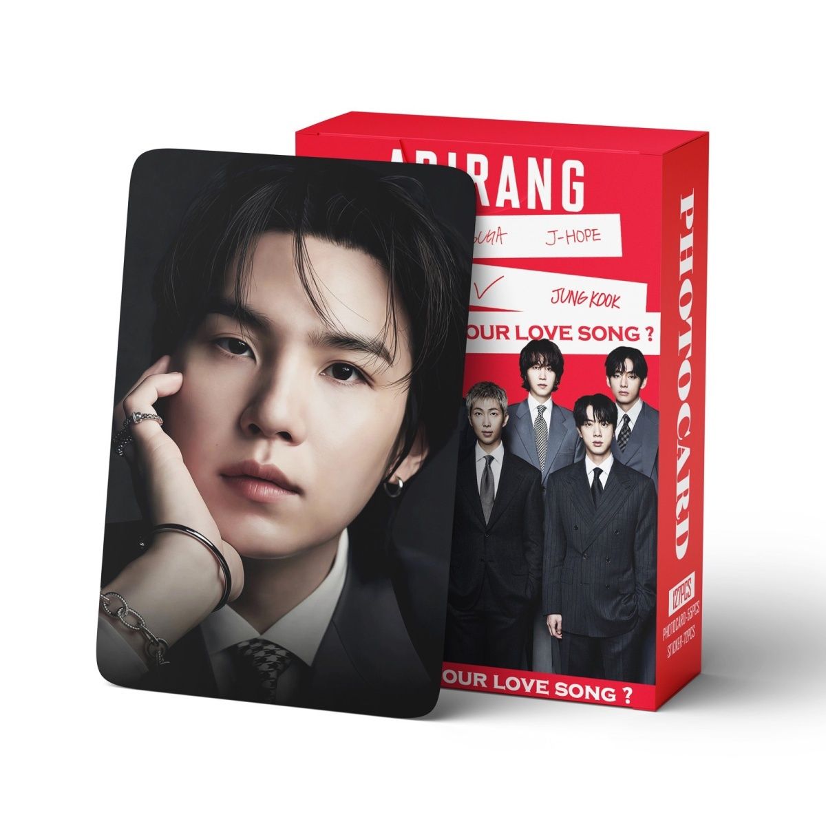 FOTOKARTEN BTS ARIRANG 127 STÜCK (55 Karten + 72 Sticker)