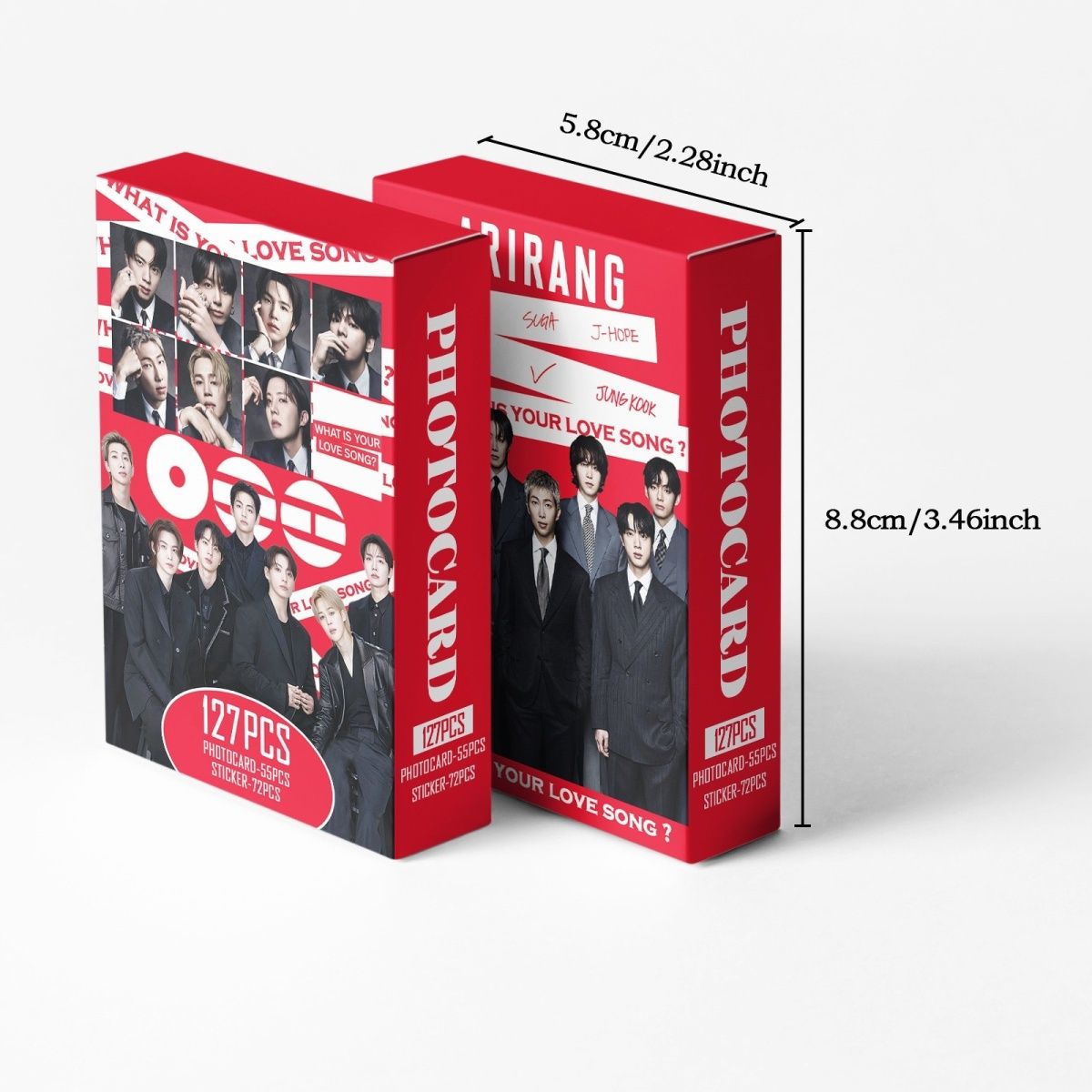 FOTOKARTEN BTS ARIRANG 127 STÜCK (55 Karten + 72 Sticker)