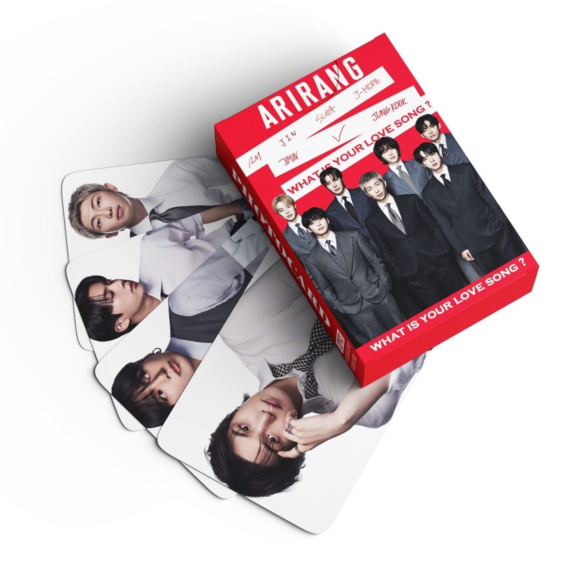 FOTOKARTEN BTS ARIRANG 127 STÜCK (55 Karten + 72 Sticker)