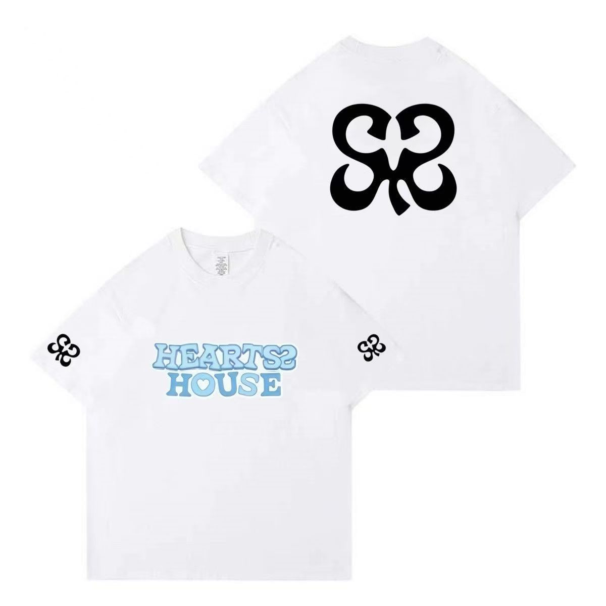 HEARTS2HEARTS T-SHIRTS 100 % BAUMWOLLE (weiß, blau und schwarz)