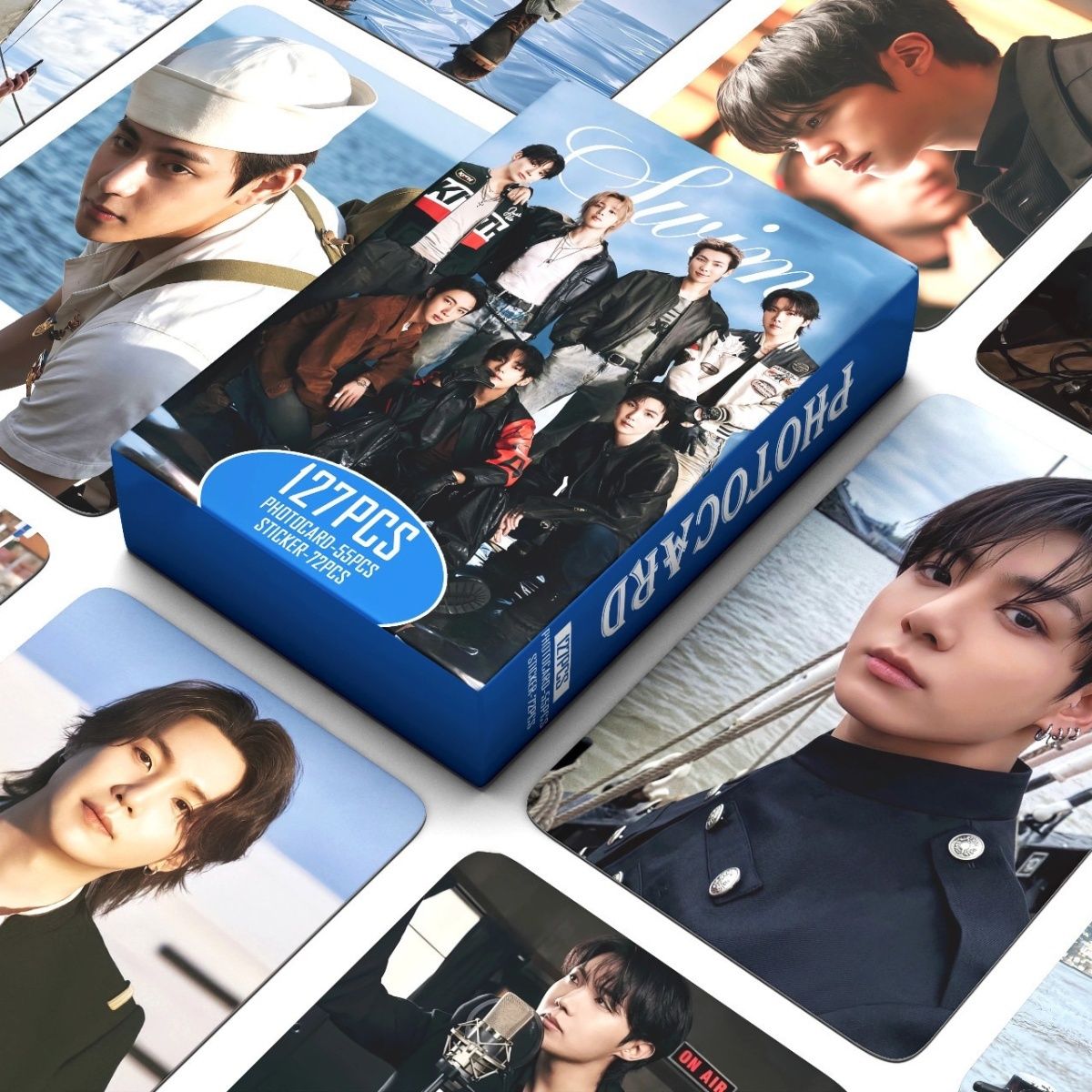 BTS SWIM PHOTOCARDS 127 PCS (55 cards+72stickers) – PLANET STORE