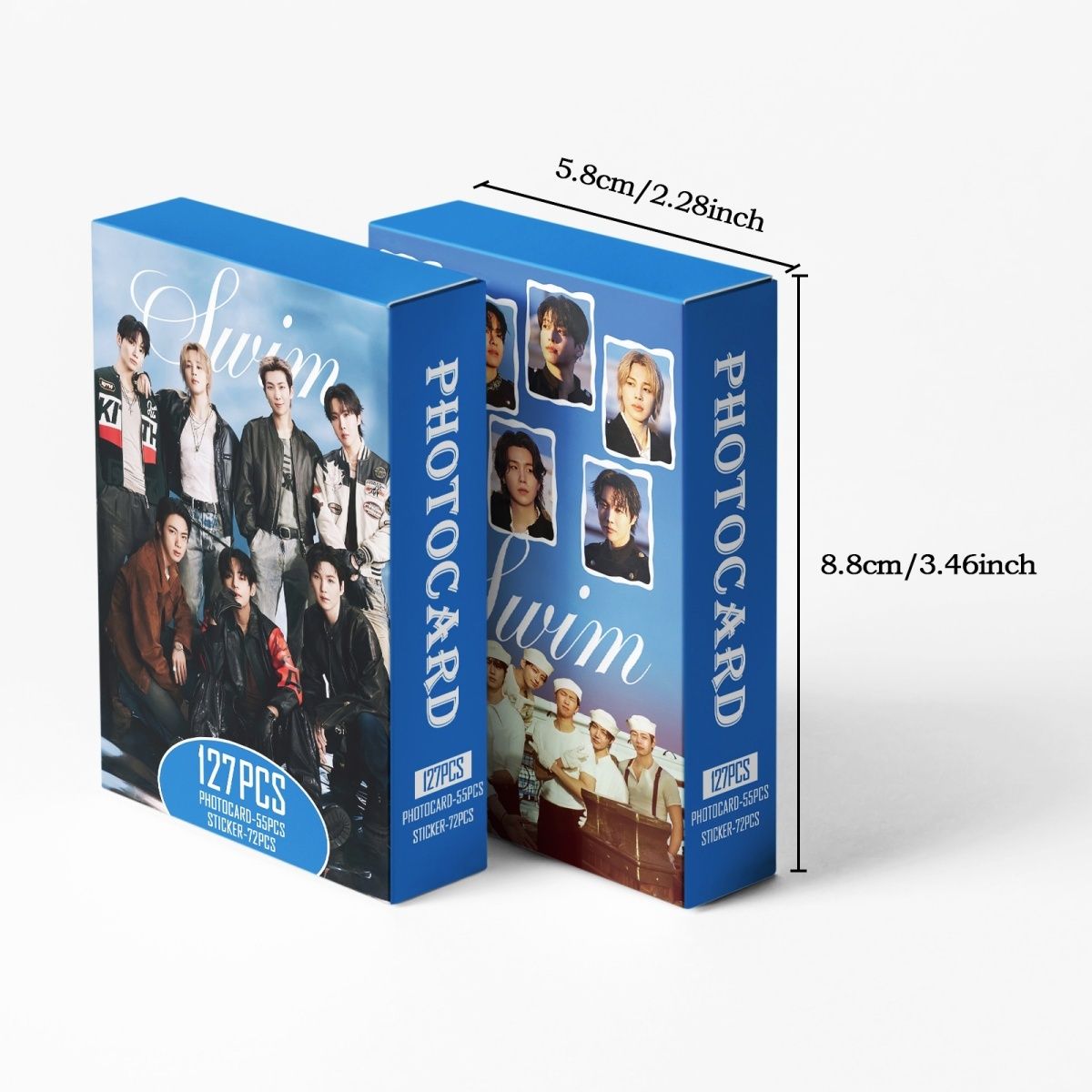 BTS SWIM PHOTOCARDS 127 PCS (55 cards+72stickers) – PLANET STORE