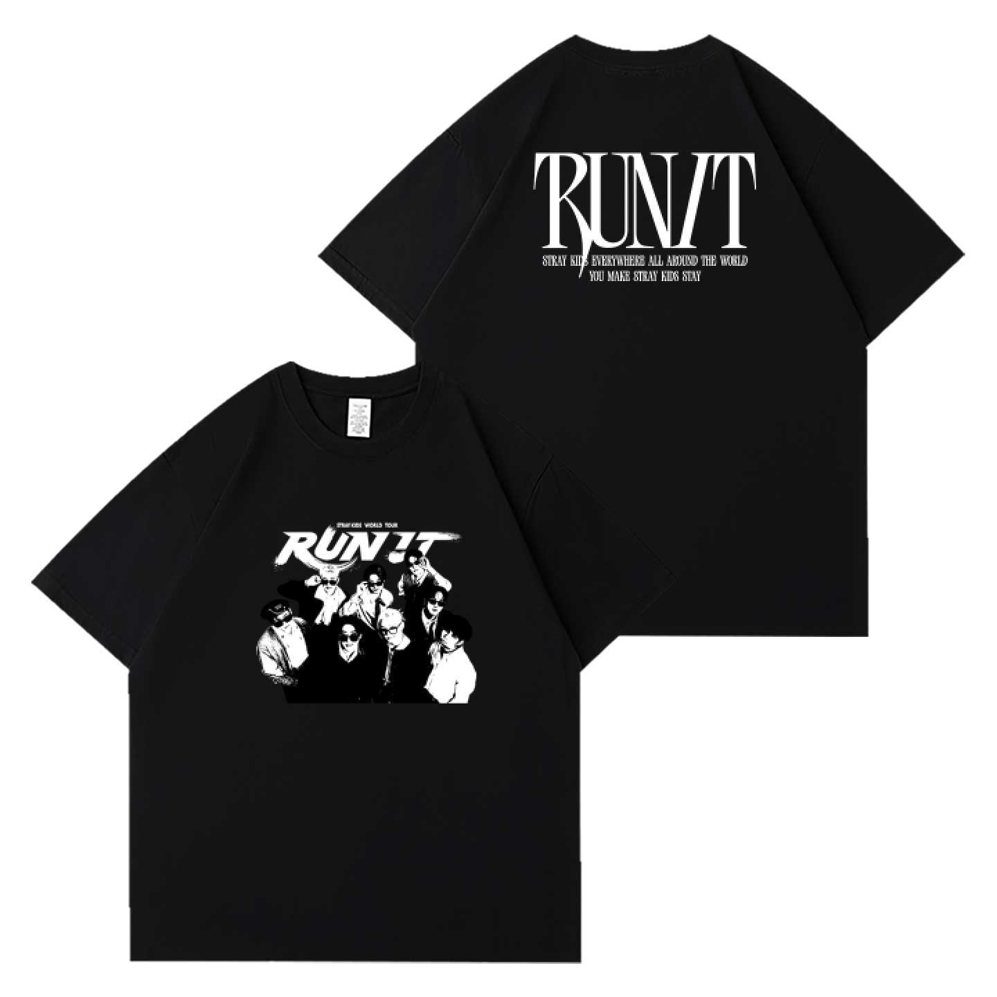 STRAY KIDS RUN IT T-SHIRTS 100% COTTON – PLANET STORE