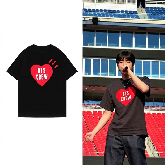BTS CREW Heart T-Shirt