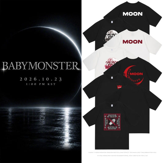 BABYMONSTER MOON TSHIRTS 100% COTTON