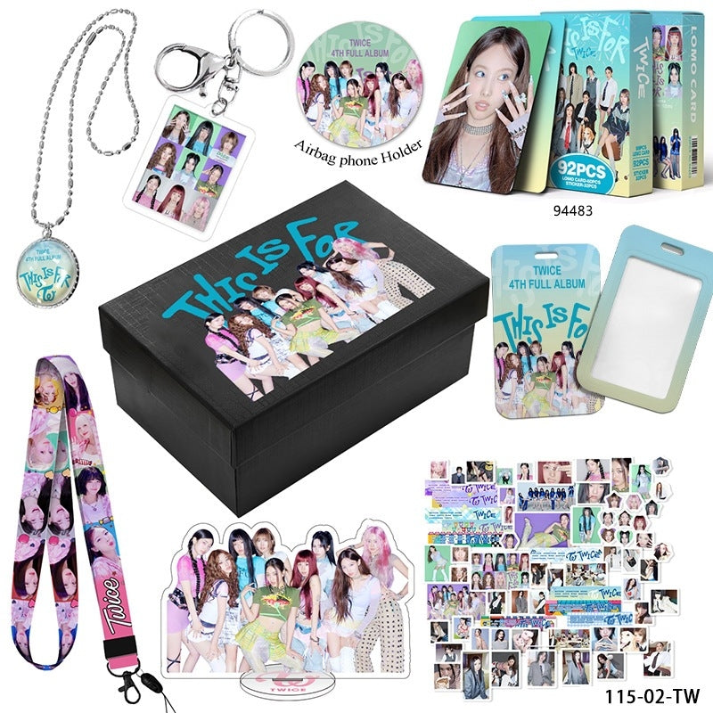 TWICE BOX WITH VARIOUS ITEMS