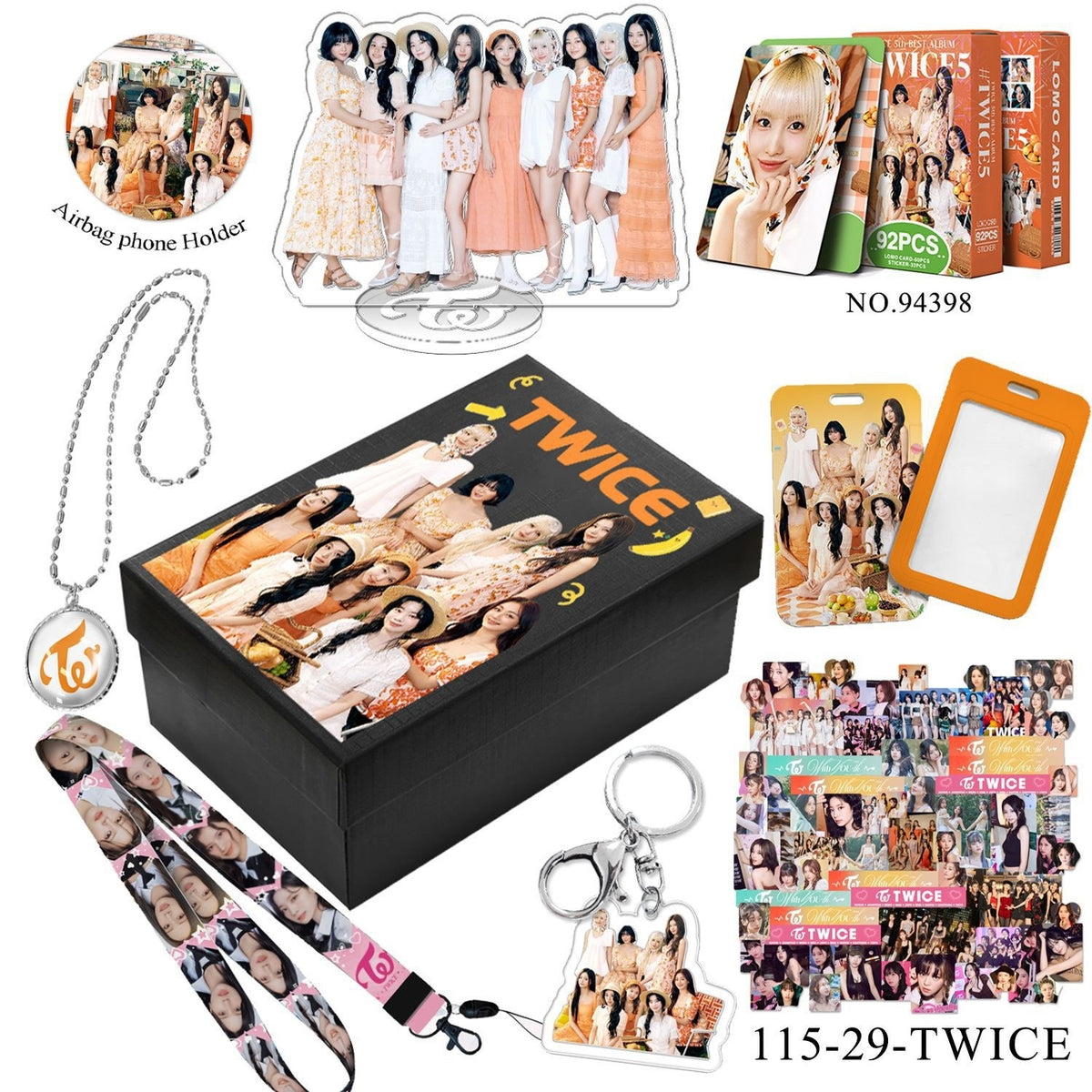 TWICE BOX WITH VARIOUS ITEMS