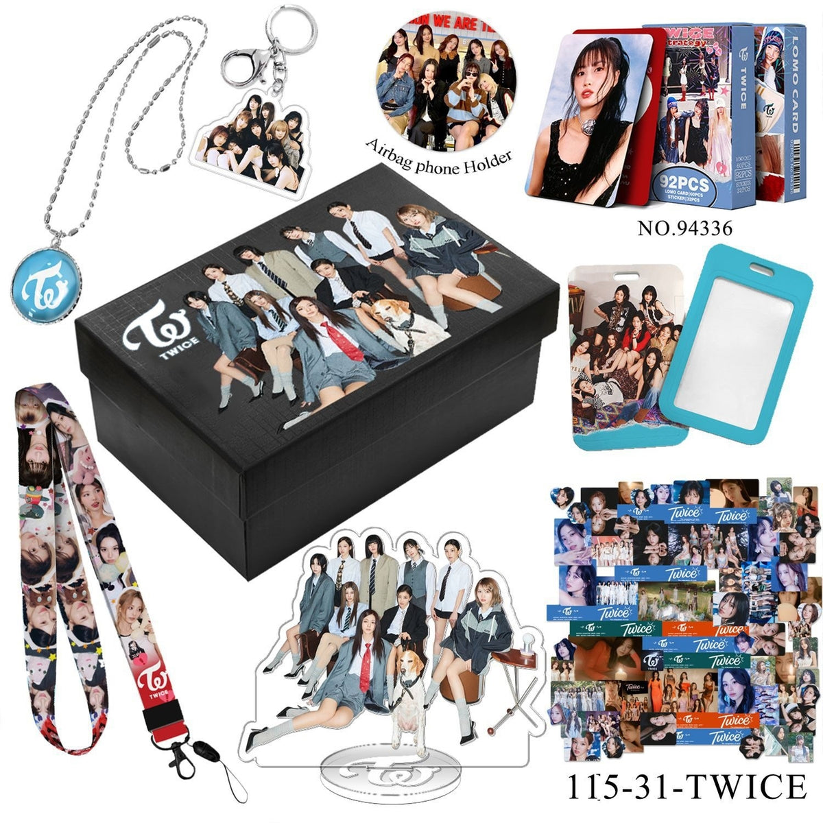 TWICE BOX WITH VARIOUS ITEMS