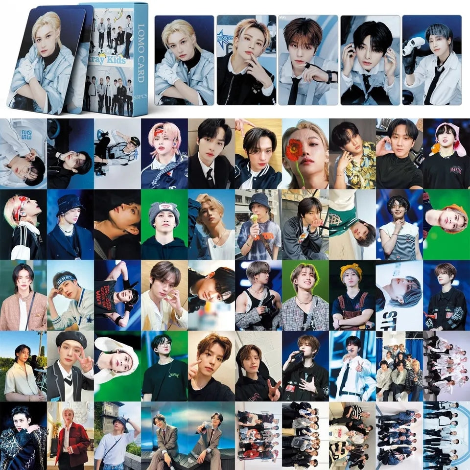 KIT WITH 55 STRAY KIDS PHOTOCARDS