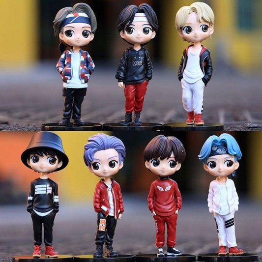 KIT MUÑECAS/FIGURAS DE ACCIÓN BTS QPOSKET MIC DROP 7 UDS