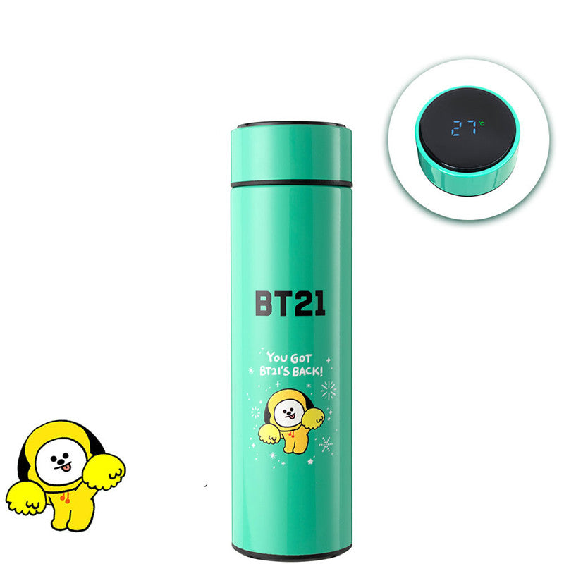 BT21 500ML STAINLESS STEEL THERMAS BOTTLE WITH LED TEMPERATURE DISPLAY