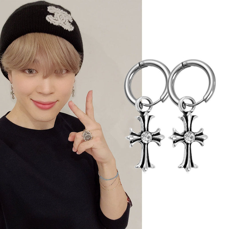 JIMIN BTS STAINLESS STEEL EARRINGS