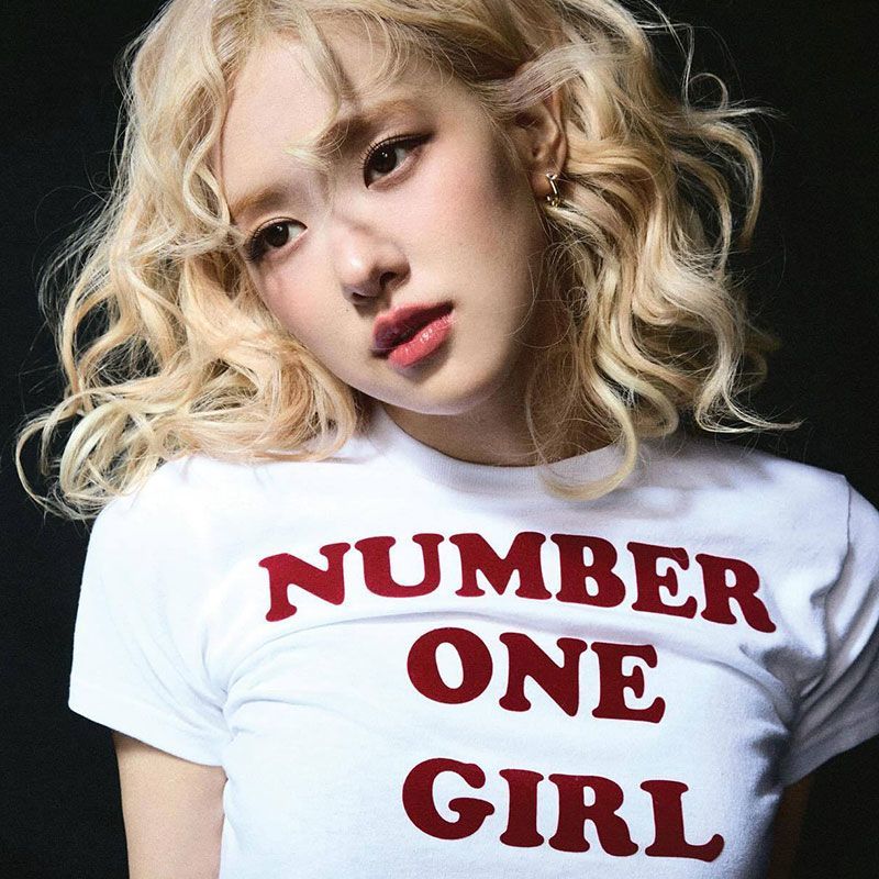 CAMISETA ROSÉ (BLACKPINK) NUMBER ONE GIRL 100% ALGODÃO