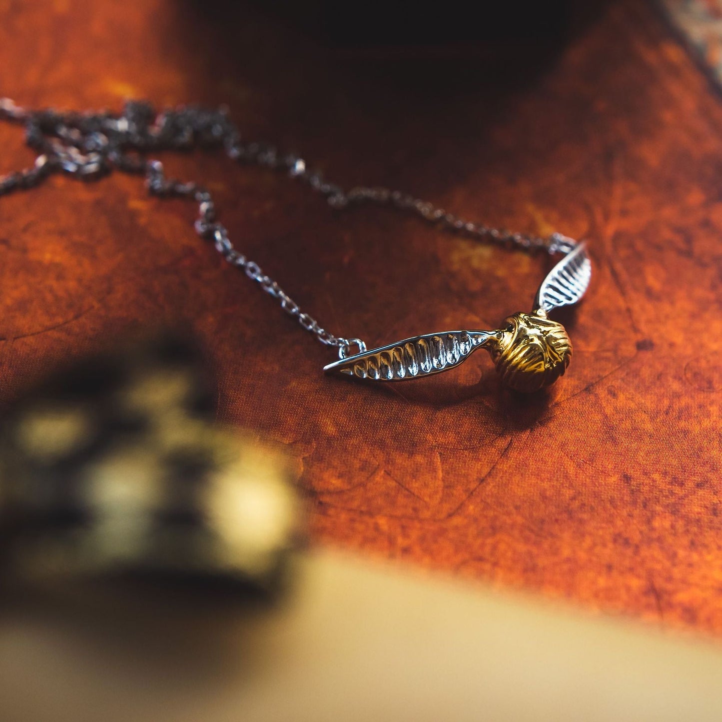 Harry Potter Goldener Schnatz Halskette 925 Silber