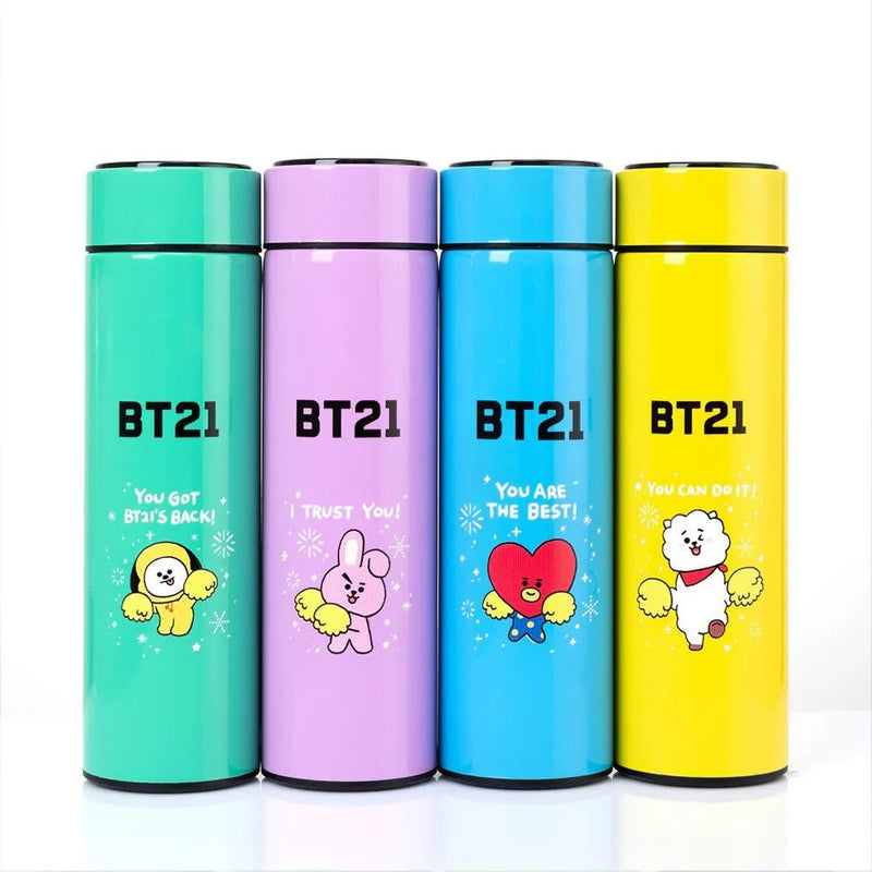 BT21 500ML STAINLESS STEEL THERMAS BOTTLE WITH LED TEMPERATURE DISPLAY