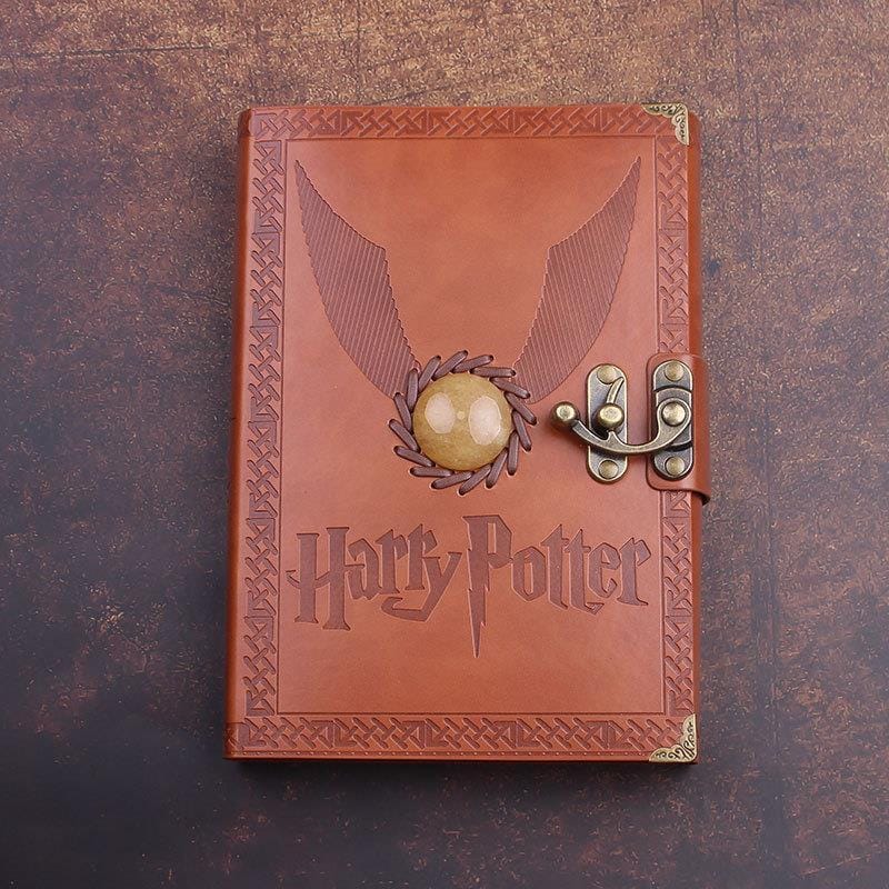 LIBRO RETRO/VINTAGE PARA ESCRIBIR + PLUMA HARRY POTTER