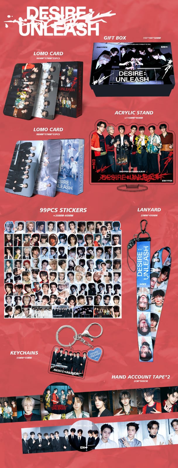 ENHYPEN DESIRE: UNLEASH GIFT BOX WITH VARIOUS ITEMS!✨ – PLANET STORE