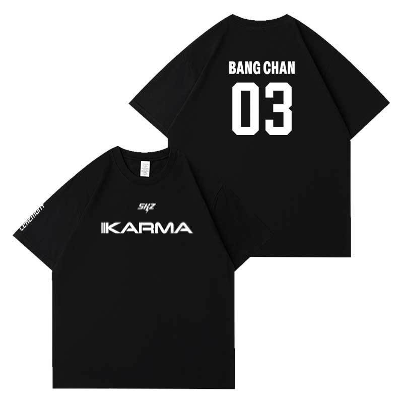 STRAY KIDS KARMA T SHIRTS 100% COTTON (BLACK COLOR) – PLANET STORE