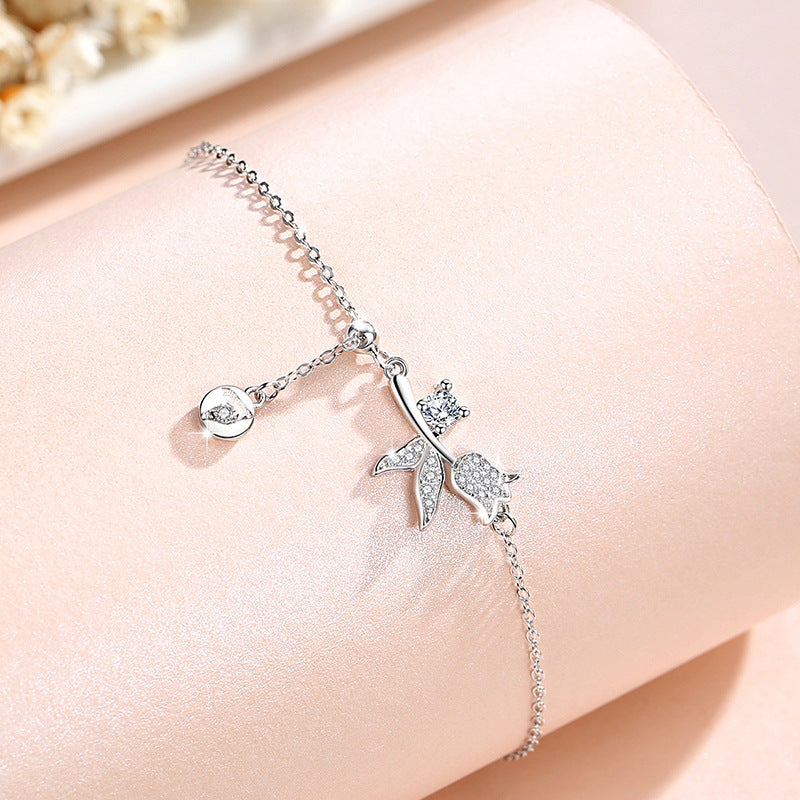 925 STERLING SILBER SÜSSER GARTEN ARMBAND