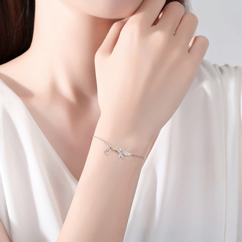 925 STERLING SILBER SÜSSER GARTEN ARMBAND