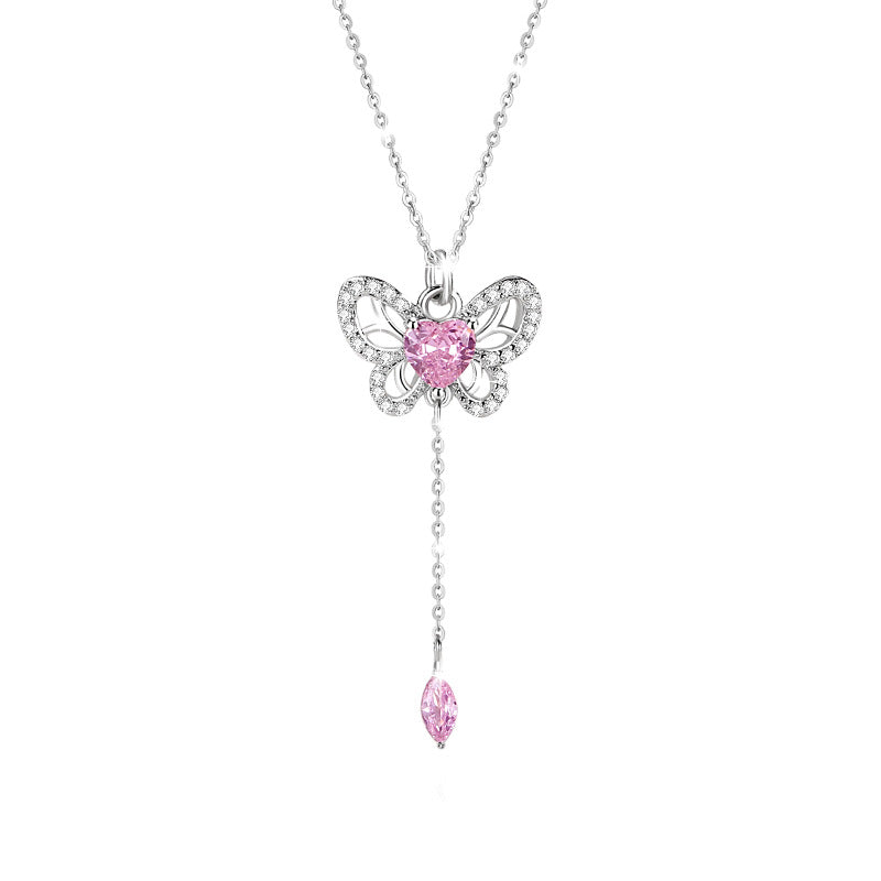 HALSKE DAME KETTE SCHMETTERLING STERLING SILBER 925