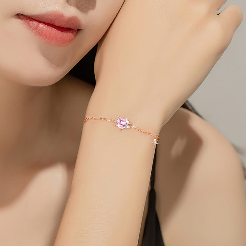 925 STERLING SILBER LIEBESPLANET-ARMBAND