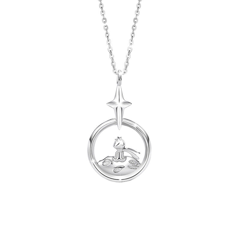 925 STERLINGSILBER DER KLEINE PRINZ HALSKETTE