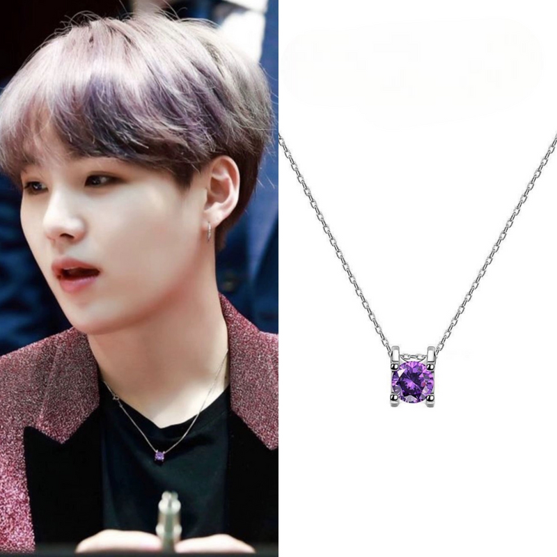 COLLAR BTS SUGA MORADO