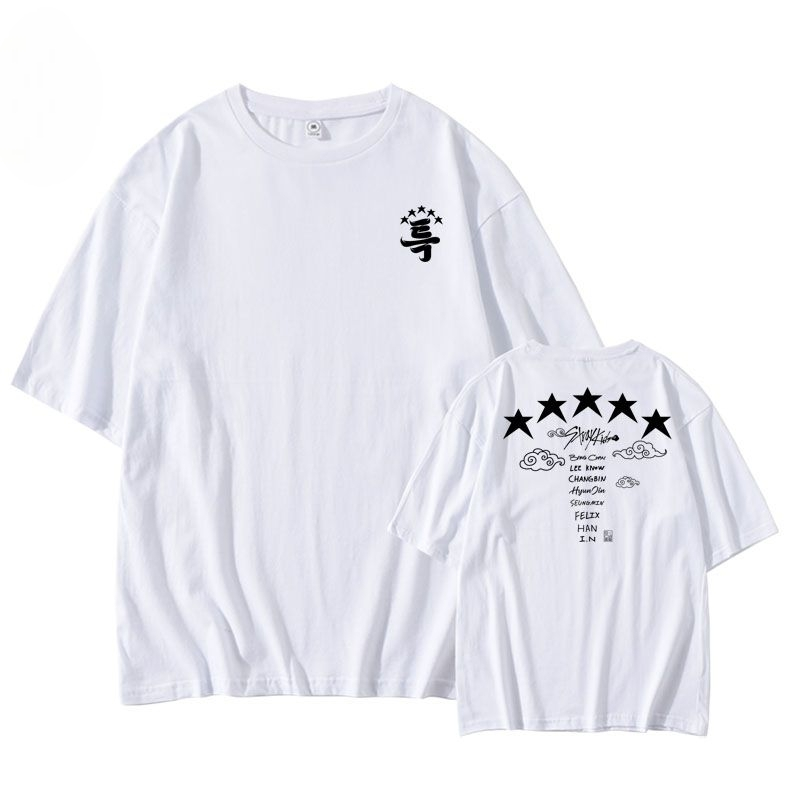 STRAY KIDS 5 STAR 100% COTTON T-SHIRTS (in two models)