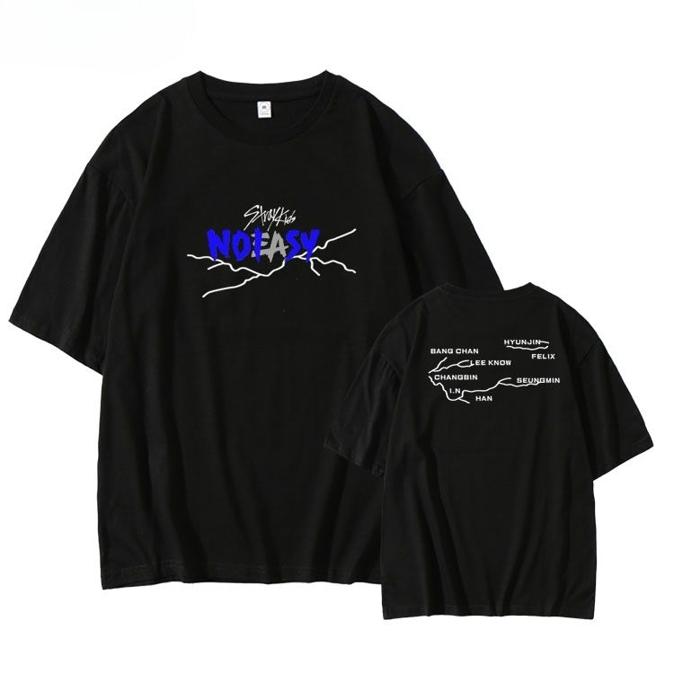 CAMISETA STRAY KIDS NO EASY 100% ALGODÃO (várias cores)