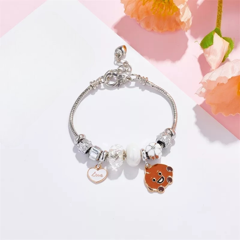 STAINLESS STEEL BT21/BTS CHARM BRACELET (all characters)