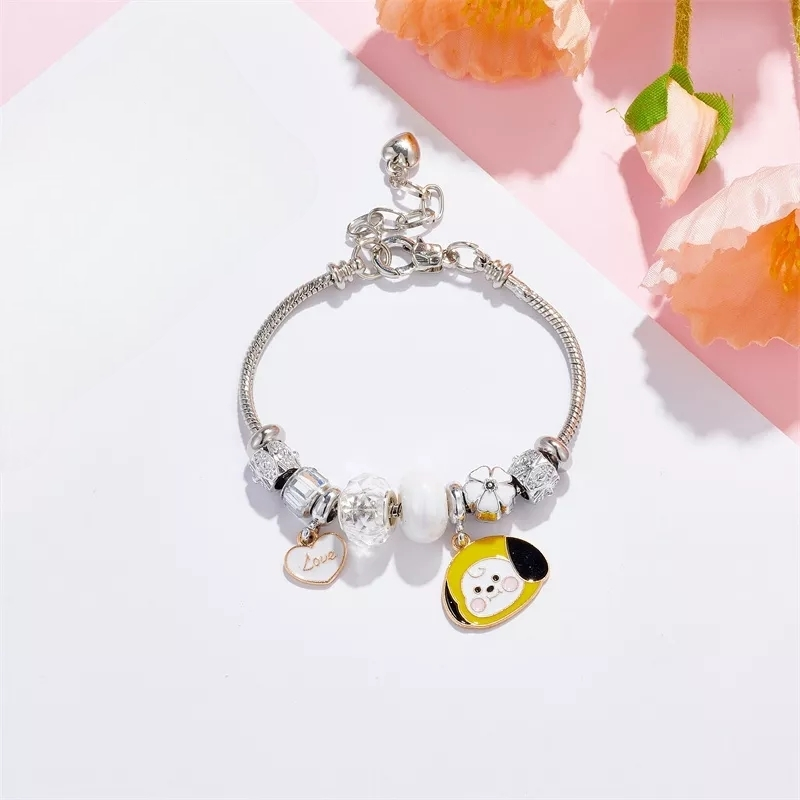 STAINLESS STEEL BT21/BTS CHARM BRACELET (all characters)