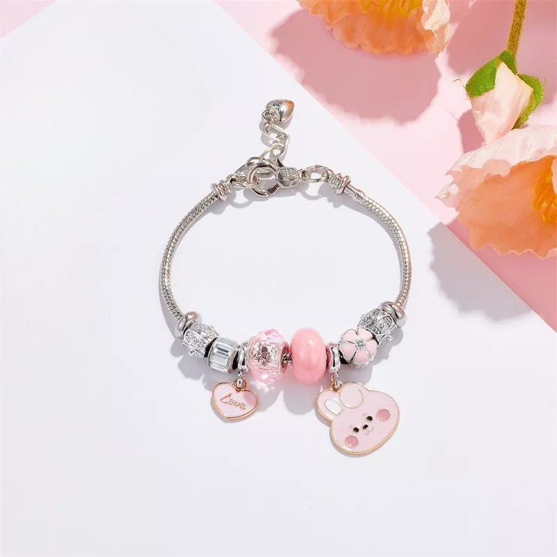 STAINLESS STEEL BT21/BTS CHARM BRACELET (all characters)