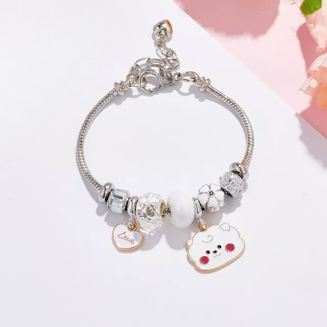 STAINLESS STEEL BT21/BTS CHARM BRACELET (all characters)