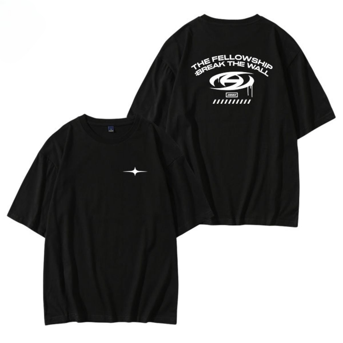 ATEEZ MERCH BREAK THE WALL 100% COTTON SHIRTS (black and white)