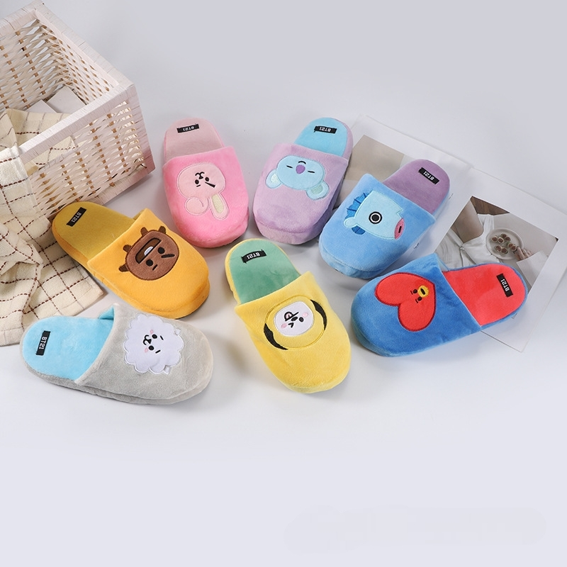 BT21 EMBROIDERED AND PLUSH SLIPPERS