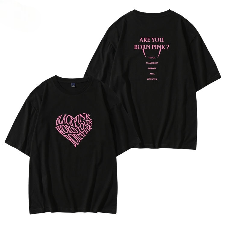 CAMISETAS Y CROPPEDS BLACKPINK 100% ALGODÓN