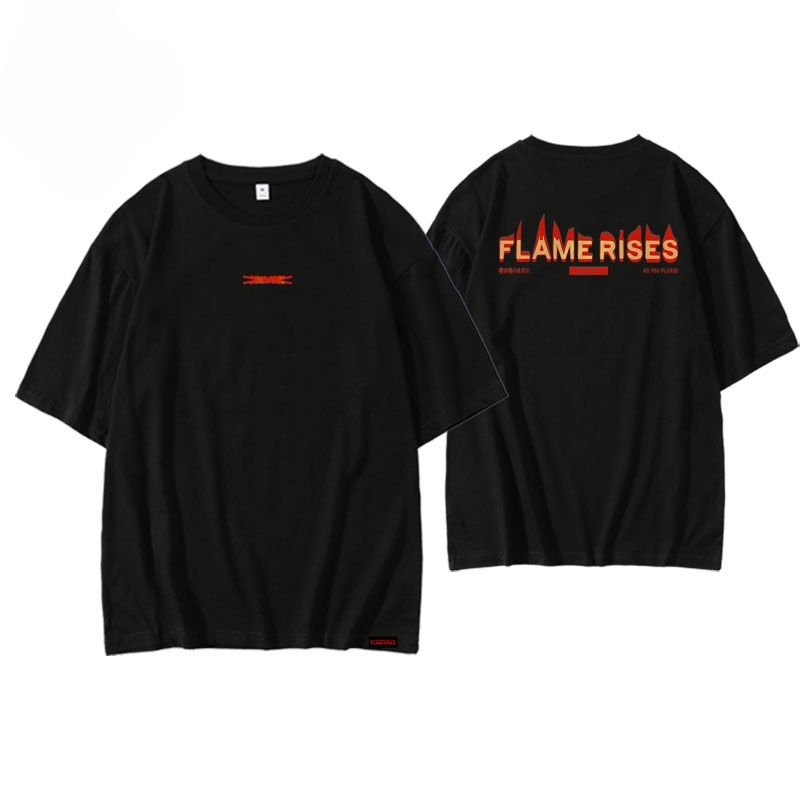 LE SSERAFIM CAMISETA FLAME RISES 100% ALGODÓN