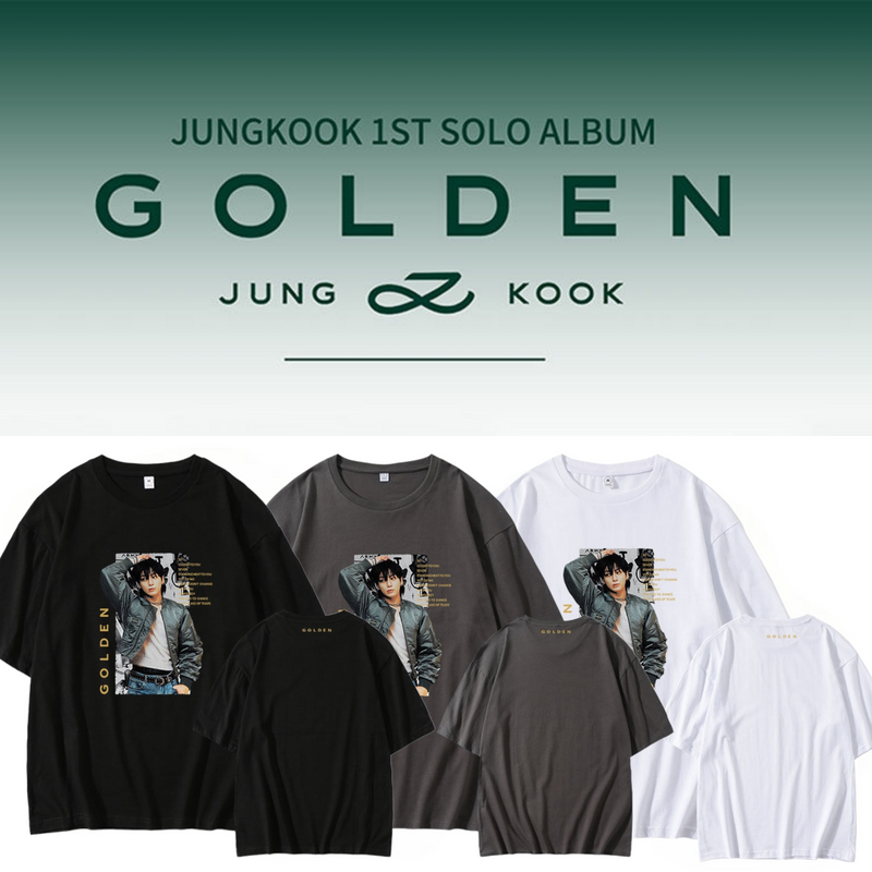 JUNGKOOK GOLDEN T-SHIRT 100% COTTON