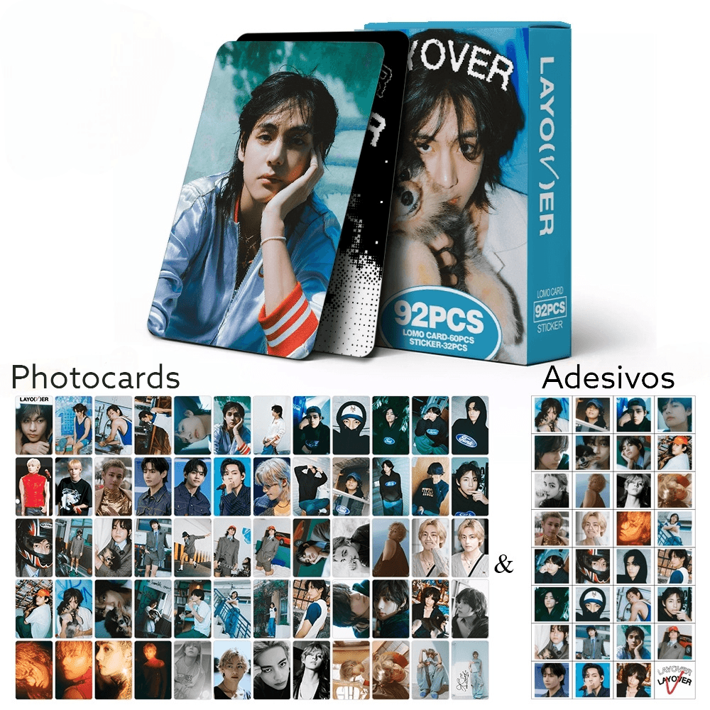 KIT 92 PCS (60 PHOTOCARDS + 32 STICKERS) V LAYOVER