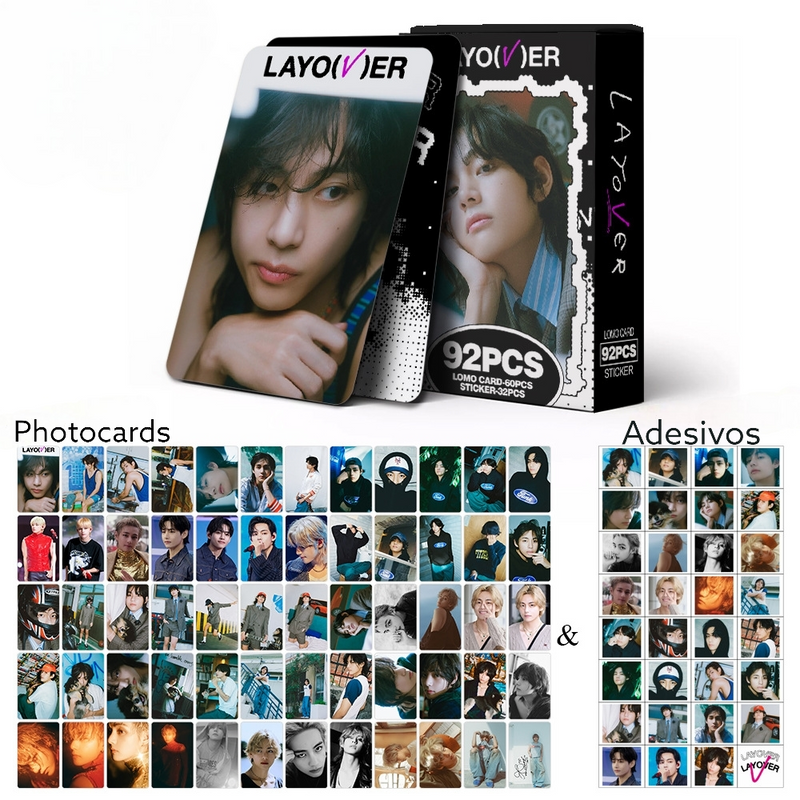 KIT 92 PCS (60 PHOTOCARDS + 32 STICKERS) V LAYOVER