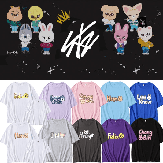 CAMISETAS STRAY KIDS SKZOO 100% ALGODÓN (todos los miembros)