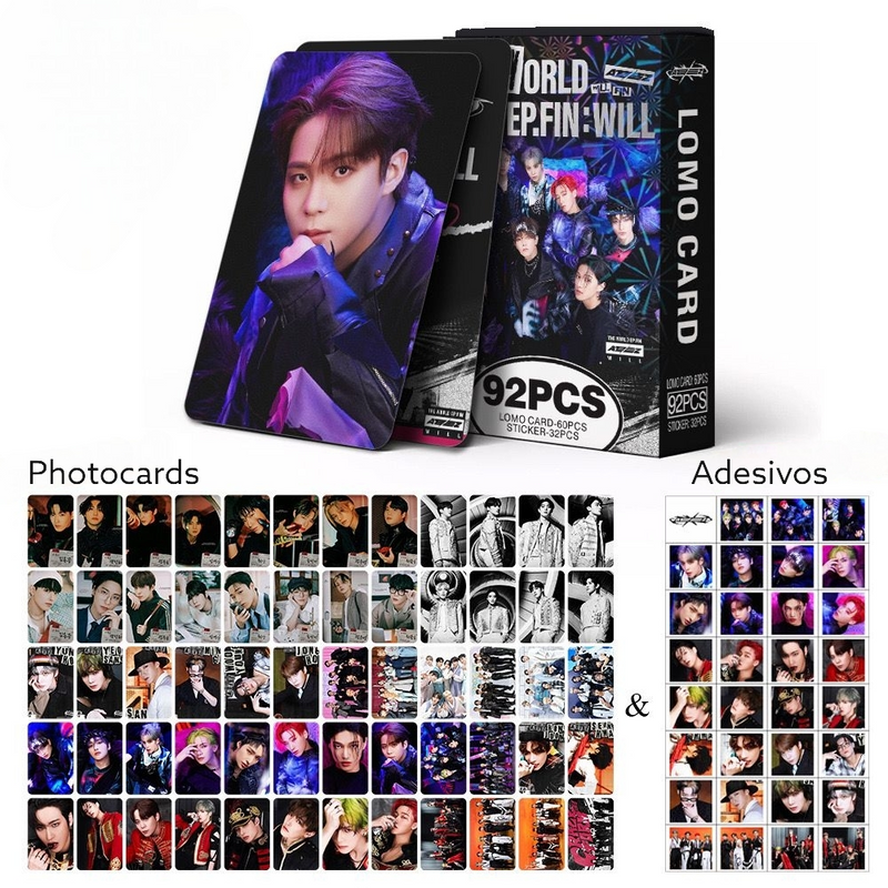 KITS 92 PCS (60 FOTOTARJETAS + 32 STICKERS) ATEEZ 2024 HACIA LA LUZ