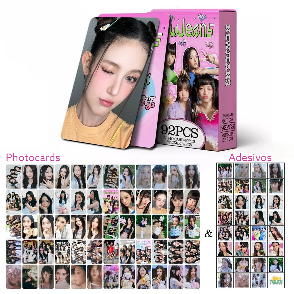 KIT NEWJEANS - 92 PÇS (60 PHOTOCARDS + 32 ADESIVOS)