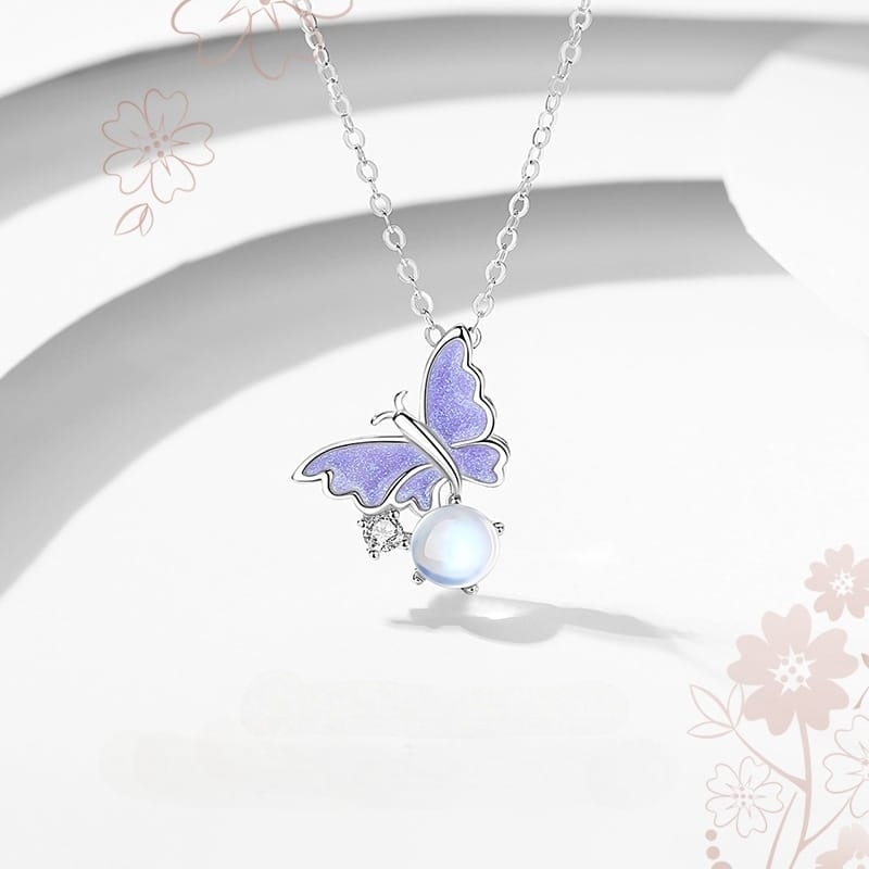 925 STERLING SILBER SCHMETTERLINGS-HALSKETTE
