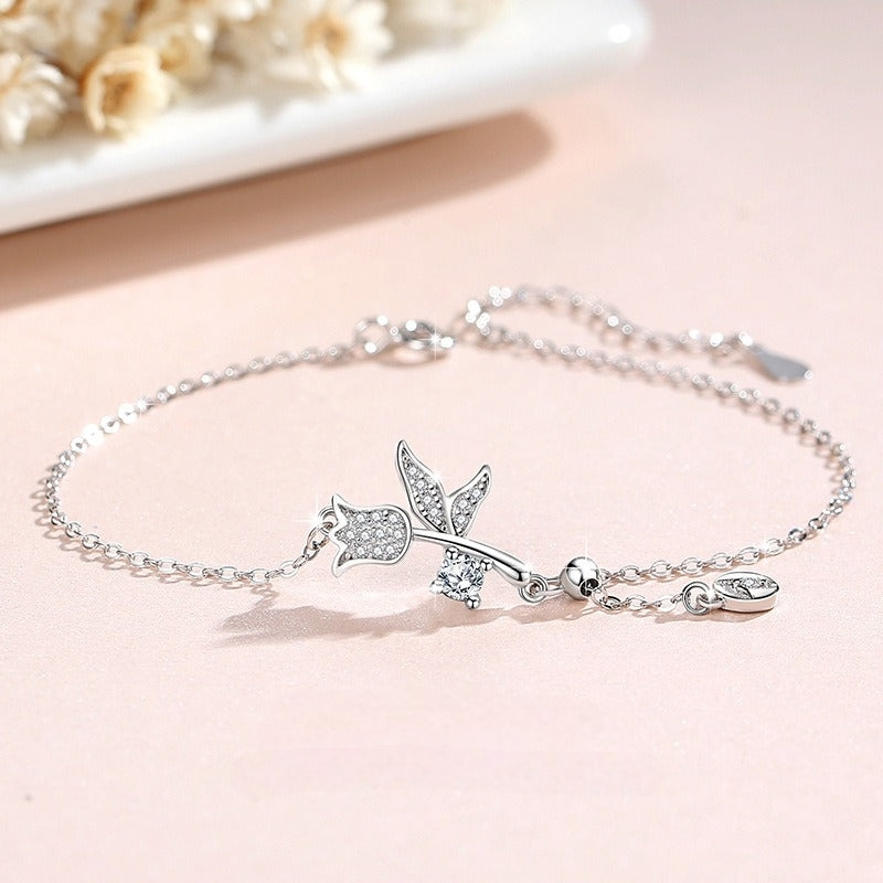 925 STERLING SILBER SÜSSER GARTEN ARMBAND