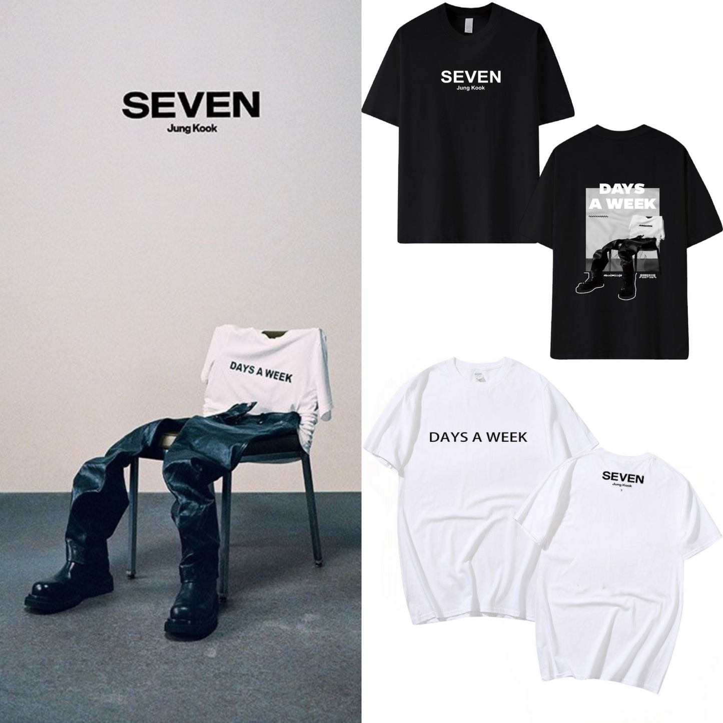 JUNGKOOK SEVEN T-SHIRT 100% COTTON