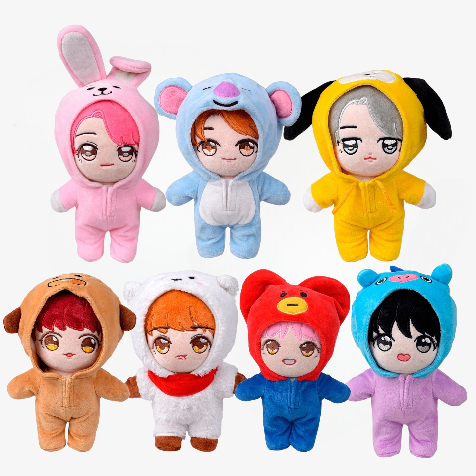 MUÑECA BTS + ROPA BT21 (todos los miembros)