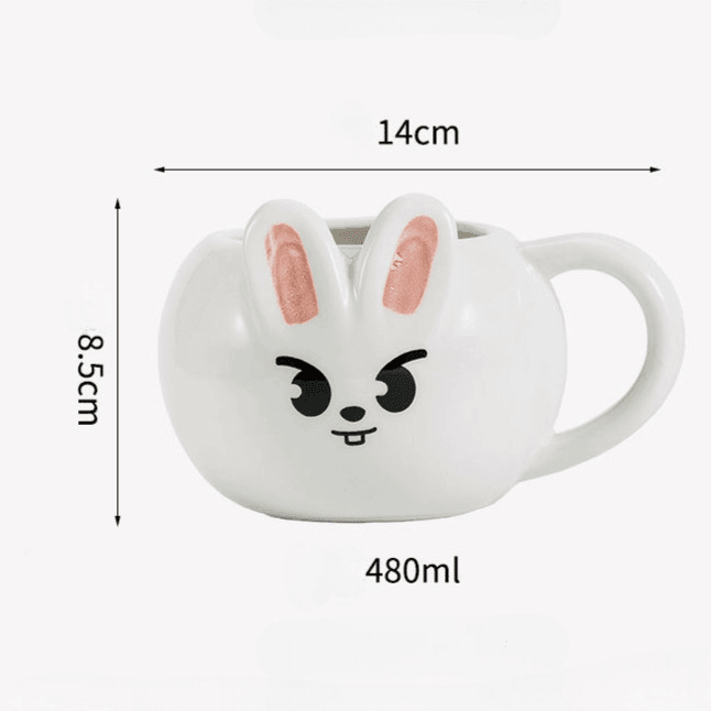 TAZA DE CERÁMICA PINTADA A MANO CON LA MARCA LEEBIT DE STRAY KIDS